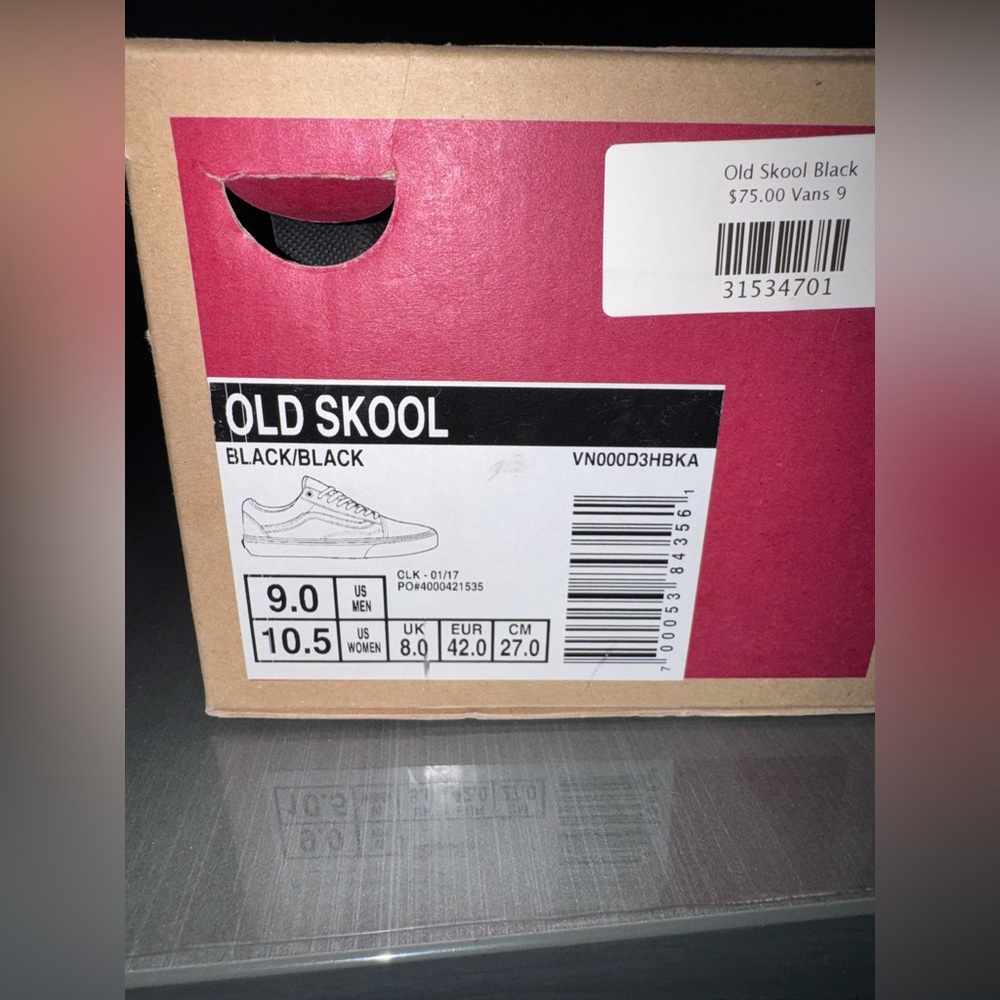 Vans Mens Black Old Skools - Picture 5 of 5